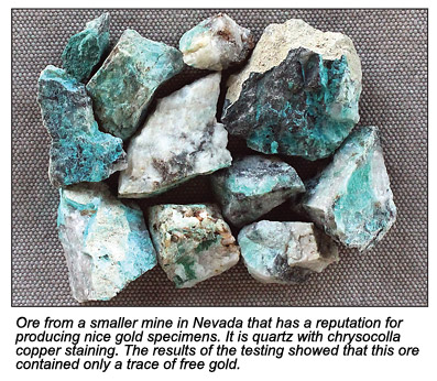 Ore from a smaller mine.