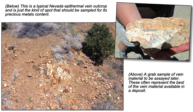 Outcrop and sample. 