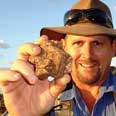 A seven-ounce nugget recovered by the author with a metal detector.